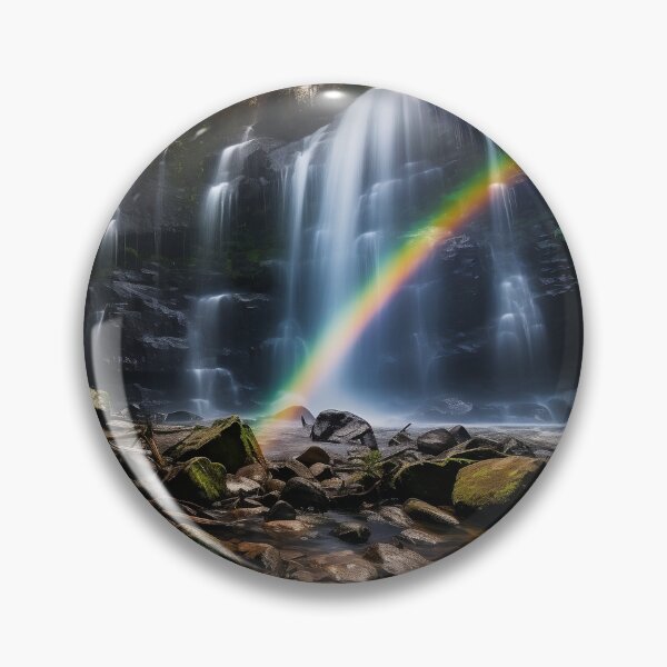 Item preview, Misty forest with waterfalls in fog long exposure - Landscape photography designed and sold by TheArtistOf2022.