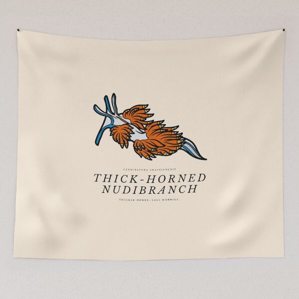 Item preview, Thick horned Nudibranch, Vintage Seaslug  designed and sold by AryaSubramanian.