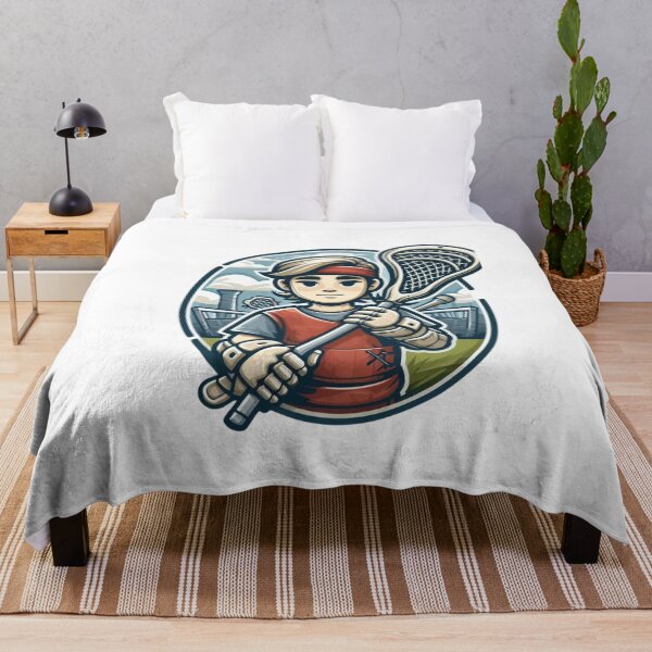 Item preview, I Beat People With a Stick Funny Lacrosse Player designed and sold by GalaxyGraffiti.