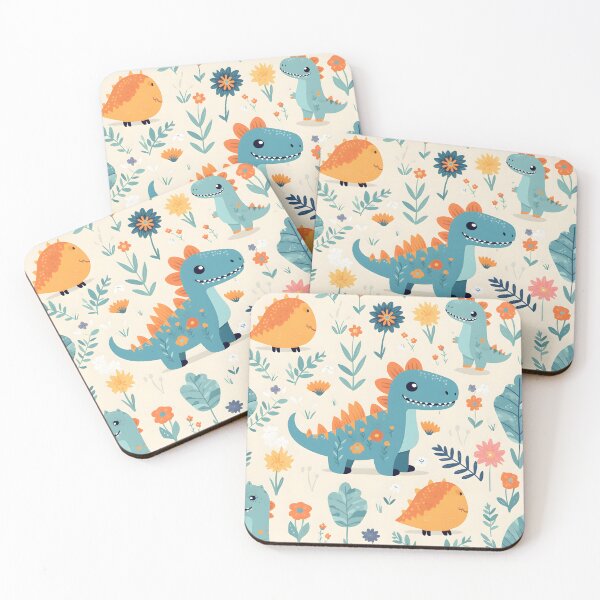 Item preview, Floral Dinosaur pattern designed and sold by Krasnovaovaova.