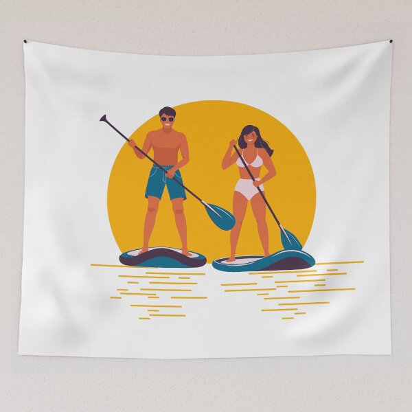Item preview, Man & Women on Paddle Board  designed and sold by KPArtzaaany.