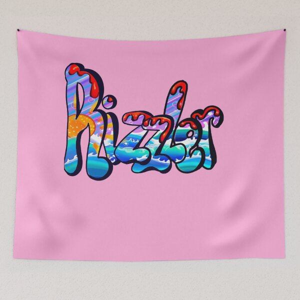 Item preview, Rizzler graffiti humor urban street slang text with orange drips designed and sold by Artonmytee.