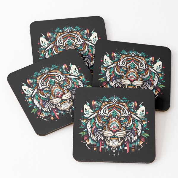Item preview, Geometric Majesty - Symmetrical Tiger designed and sold by artwaves.