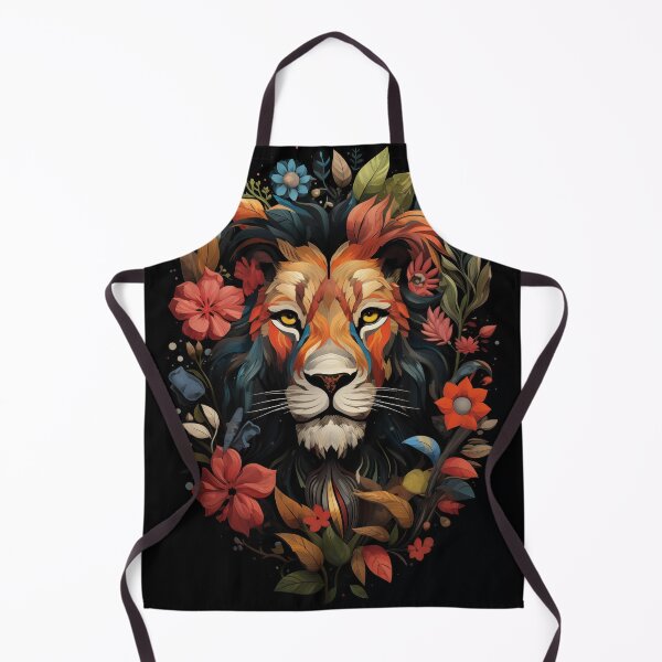 Item preview, Lion and flowers: multicolored version designed and sold by TheGreenAna.