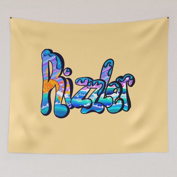 Item preview, Rizzler graffiti humor urban street slang text with blue drips designed and sold by Artonmytee.