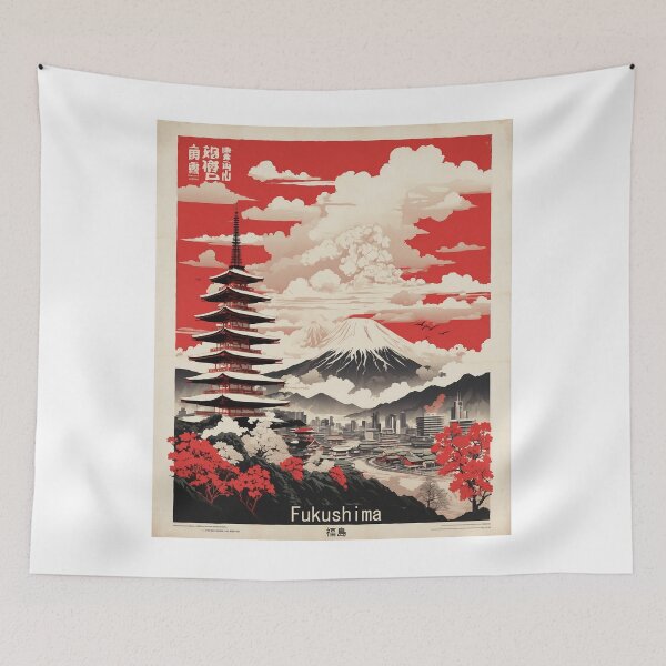 Item preview, Fukushima Japan Vintage Poster Tourism designed and sold by TravelersGems.