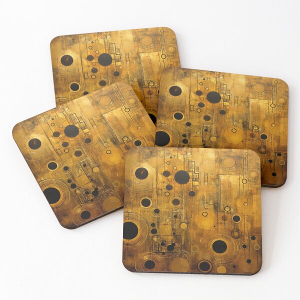 Item preview, Abstract Circles Gold Metallic designed and sold by whitecat23.