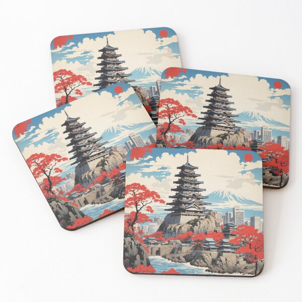 Item preview, Fukuoka Castle Ruins Japan Vintage Poster Tourism designed and sold by TravelersGems.