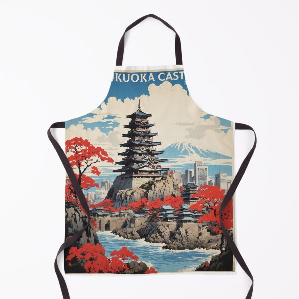 Item preview, Fukuoka Castle Ruins Japan Vintage Poster Tourism designed and sold by TravelersGems.
