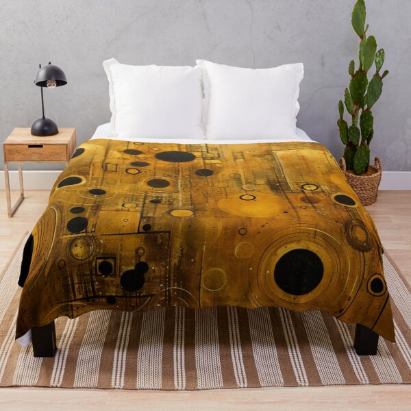 Item preview, Abstract Circles Gold Metallic designed and sold by whitecat23.