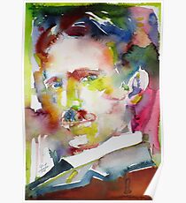 NIKOLA TESLA - watercolor portrait.10 Poster