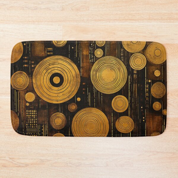 Item preview, Abstract Circles Gold Metallic designed and sold by whitecat23.