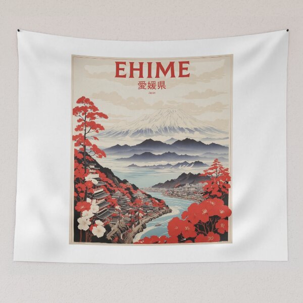 Item preview, Ehime Japan Vintage Poster Tourism designed and sold by TravelersGems.