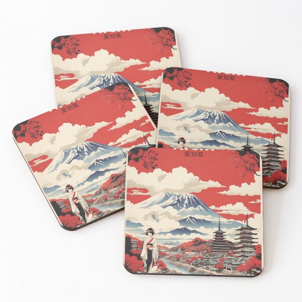 Item preview, Aichi Japan Vintage Poster Tourism designed and sold by TravelersGems.