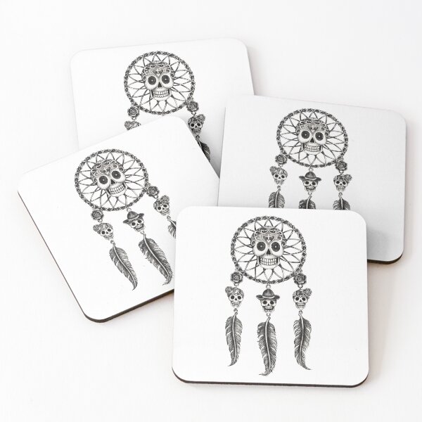 Item preview, Dream catcher sugarskull day of the dead. designed and sold by Jiwsurreal.