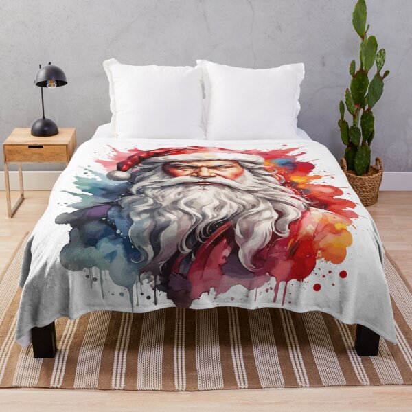 Item preview, Santa Claus with his big white beard and colorful background designed and sold by AlejaJorgeShop.