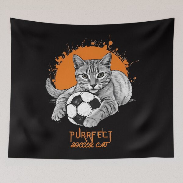 Item preview, Purrfect Soccer Cat designed and sold by SportyVerse.