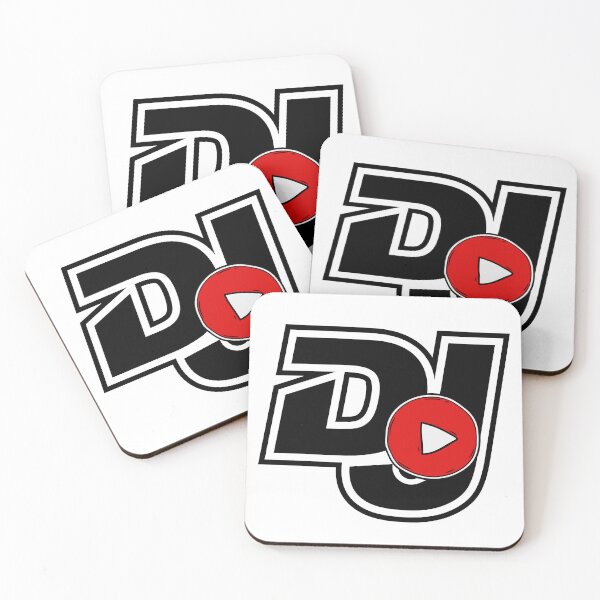 Item preview, BLACK AND WHITE DJ LOGO WITH RED BRANDING designed and sold by infinitearte.