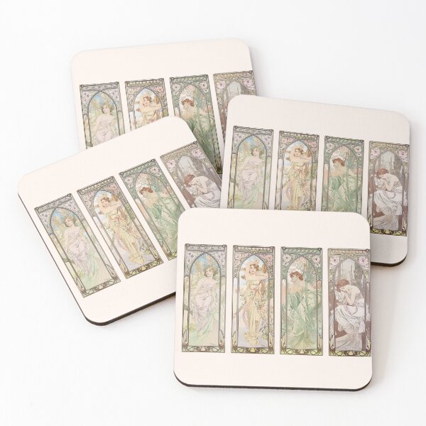 Item preview, The times of the day,  by Alphonse Mucha. HIGH DEFINITION designed and sold by MINDTHECHERRY.