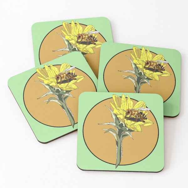 Item preview, Honey Bee in Yellow Flower | Gift for Bee Lover designed and sold by Marian Murdoch.