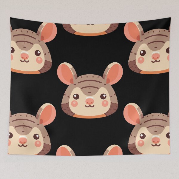 Item preview, Cute Vectoral Armadillo Face designed and sold by ArtfulWeave.