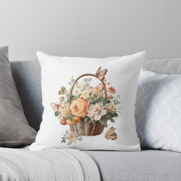 Item preview, Flower Basket and Butterflies designed and sold by tomorrowsart.