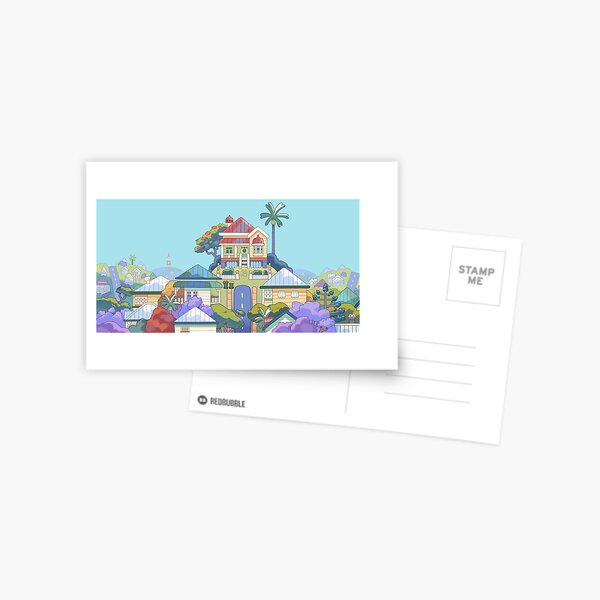 Item preview, Cartoon House Skyline designed and sold by dharmatilley.