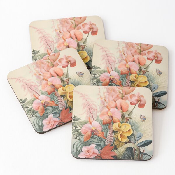 Item preview, Floral Botanical Pastel Shades designed and sold by whitecat23.