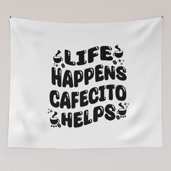 Item preview, Funny Colombian Coffe Quotes Life Happens Cafecito Helps designed and sold by saadabs.