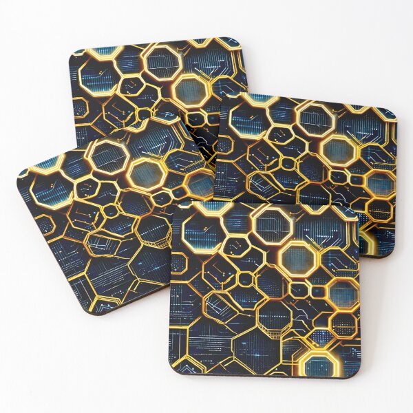 Item preview, Cyber octagon pattern designed and sold by MatrixTattoo.