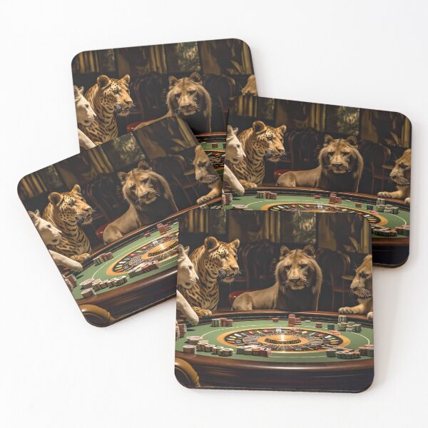 Item preview, Big Cats Playing Roulette Print / Jigsaw Puzzle designed and sold by SAFORDO.