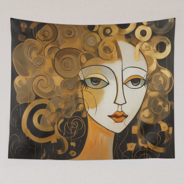 Item preview, Portrait of Woman Gold Metallic Abstract designed and sold by whitecat23.