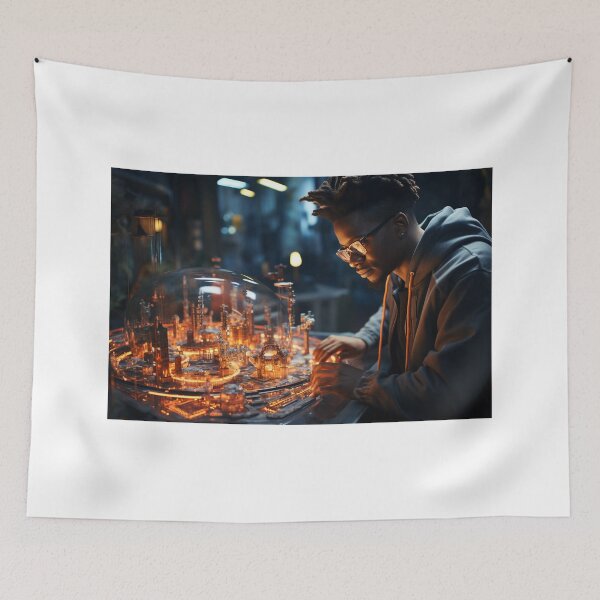 Item preview, From Blueprint to Hologram: A Black Architect's Dream of Eco-City Living designed and sold by TheBrainArt.