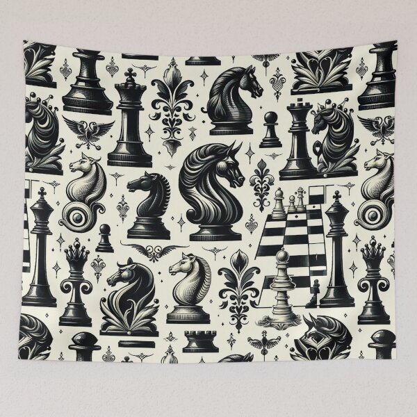 Item preview, Grandmaster's Tapestry: A Chessboard Elegance designed and sold by ryspayevkaisar.