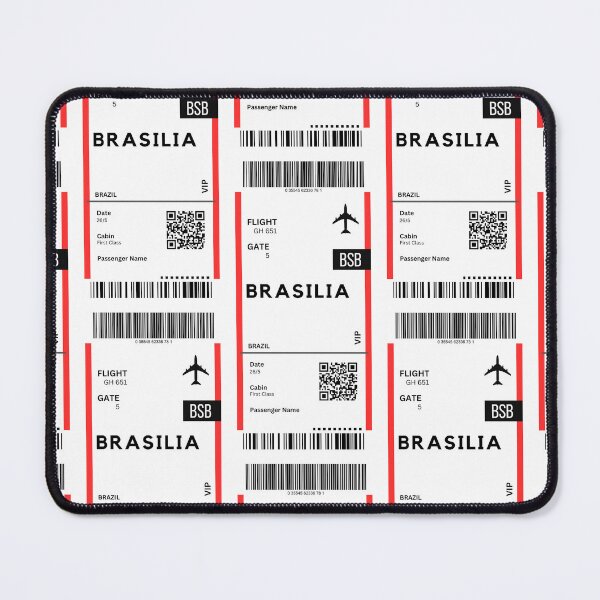 Item preview, Brasilia, Brazil Airplane Boarding Pass designed and sold by RoamInk.