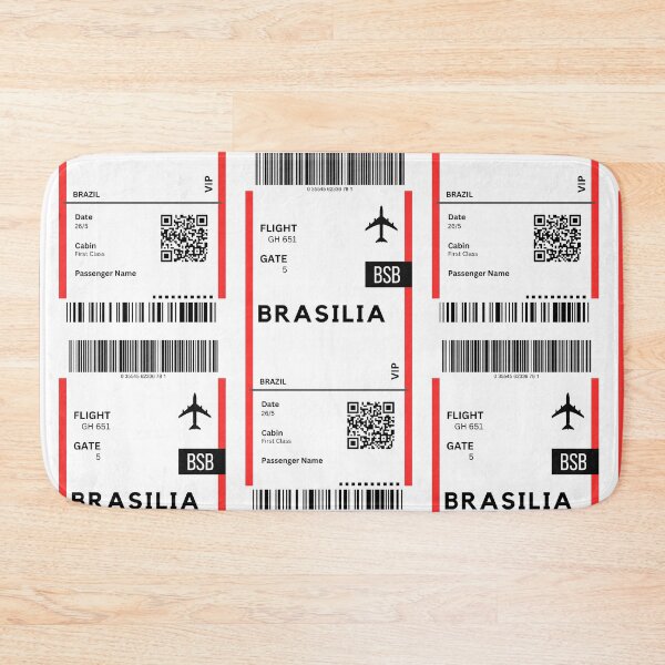 Item preview, Brasilia, Brazil Airplane Boarding Pass designed and sold by RoamInk.