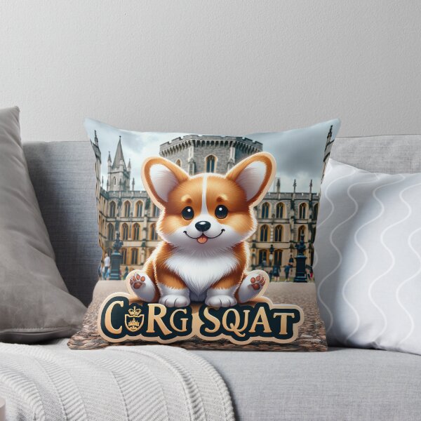 Aperçu de l'œuvre Corgi Squat Windsor humoristique créée et vendue par yesmorrow.