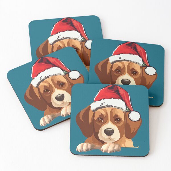 Item preview, dog with christmas hat designed and sold by PhaiCreate.