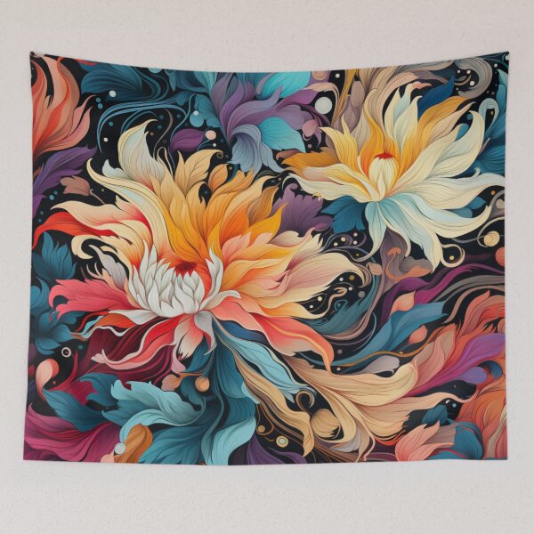 Item preview, Floral Print Bright and Bold designed and sold by whitecat23.