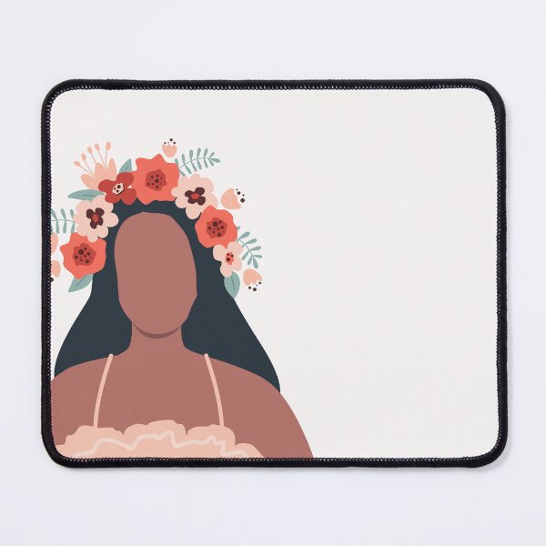 Item preview, Cute Girl in a wreath of flowers and leaves. Young Woman Silhouette designed and sold by IrynaAlex.