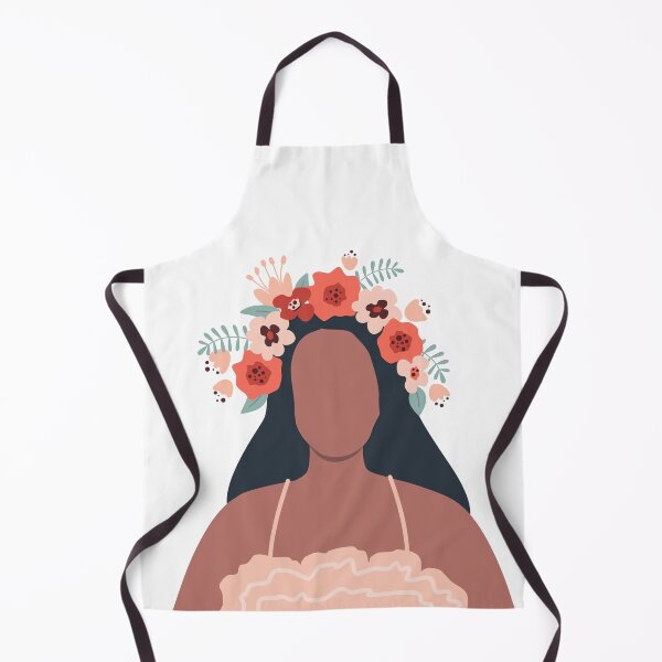 Item preview, Cute Girl in a wreath of flowers and leaves. Young Woman Silhouette designed and sold by IrynaAlex.
