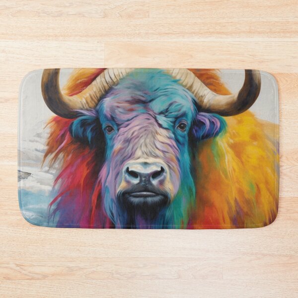 Item preview, Rainbow Coloured Bison designed and sold by whitecat23.