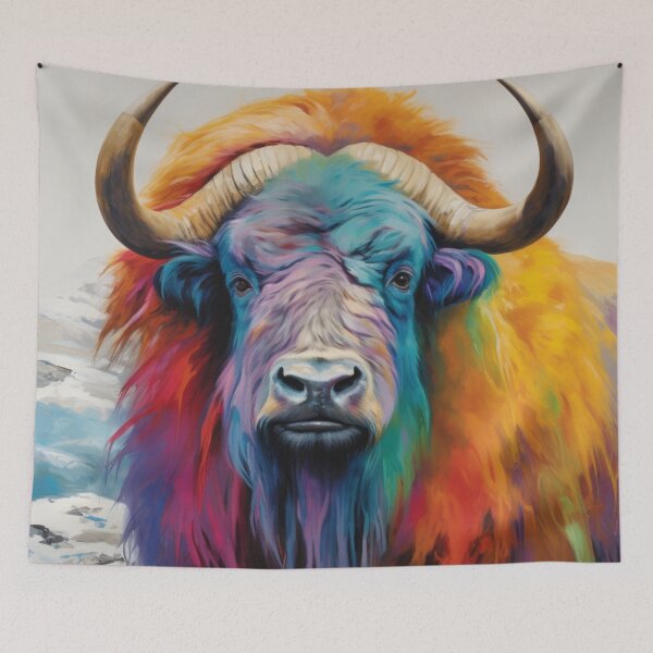 Item preview, Rainbow Coloured Bison designed and sold by whitecat23.