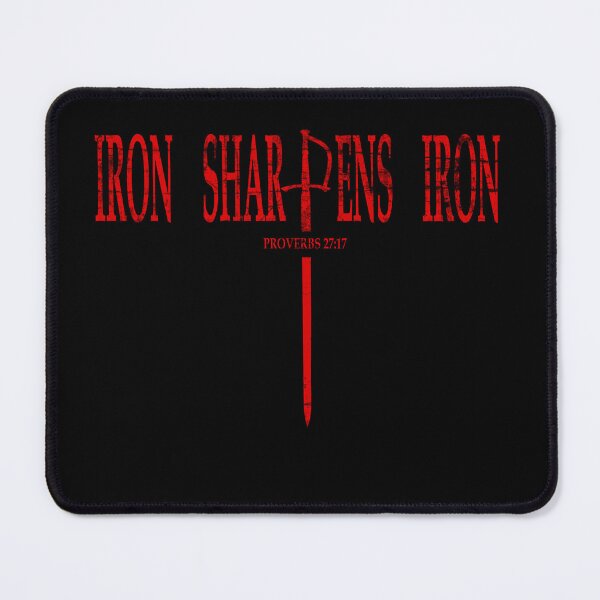 Item preview, iron sharpens iron - sword typography - red design | bible verse | bible verse | scripture verse  designed and sold by ZechJohnRB.