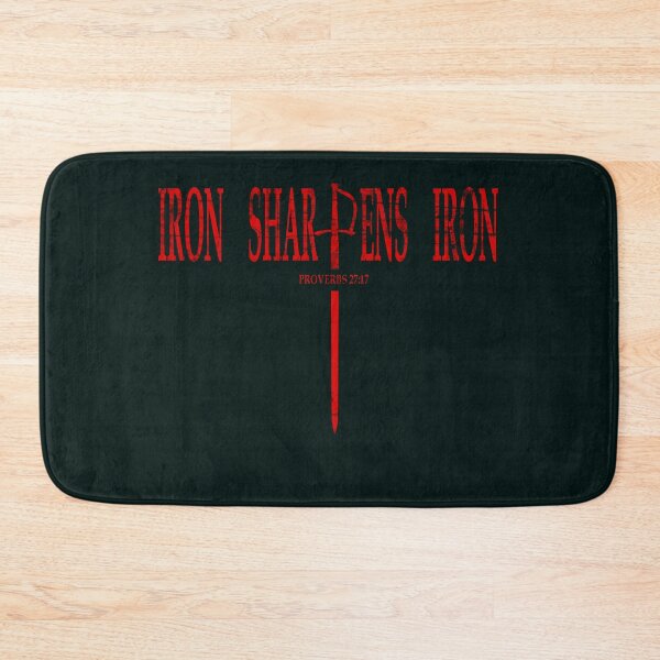 Item preview, iron sharpens iron - sword typography - red design | bible verse | bible verse | scripture verse  designed and sold by ZechJohnRB.