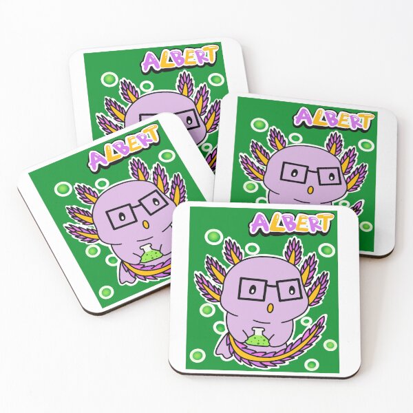 Item preview, Haato the Gang of Salamander : ALBERT - purple Axolotl wearing glasses  Adorable scintist Axolotl  designed and sold by lazycat14.