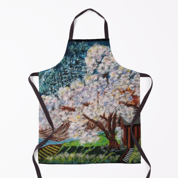 Item preview, Tree in flower and field hut designed and sold by janjacbu.