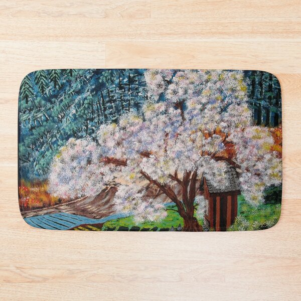 Item preview, Tree in flower and field hut designed and sold by janjacbu.