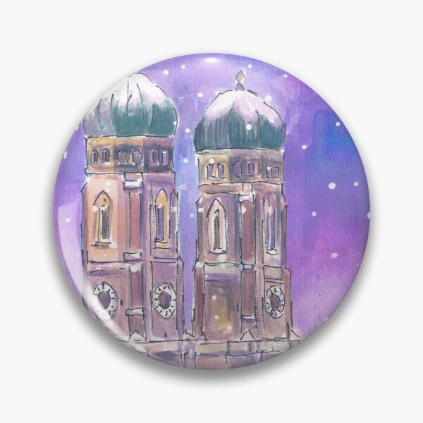 Item preview, Quiet Munich Nightly Snowfall with Church of our Lady  designed and sold by artshop77.