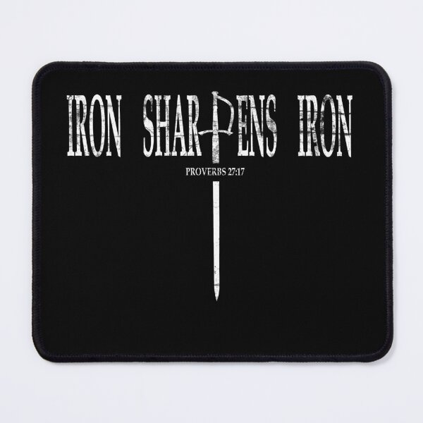 Item preview, iron sharpens iron - sword typography - white design | bible verse | bible verse | scripture verse  designed and sold by ZechJohnRB.